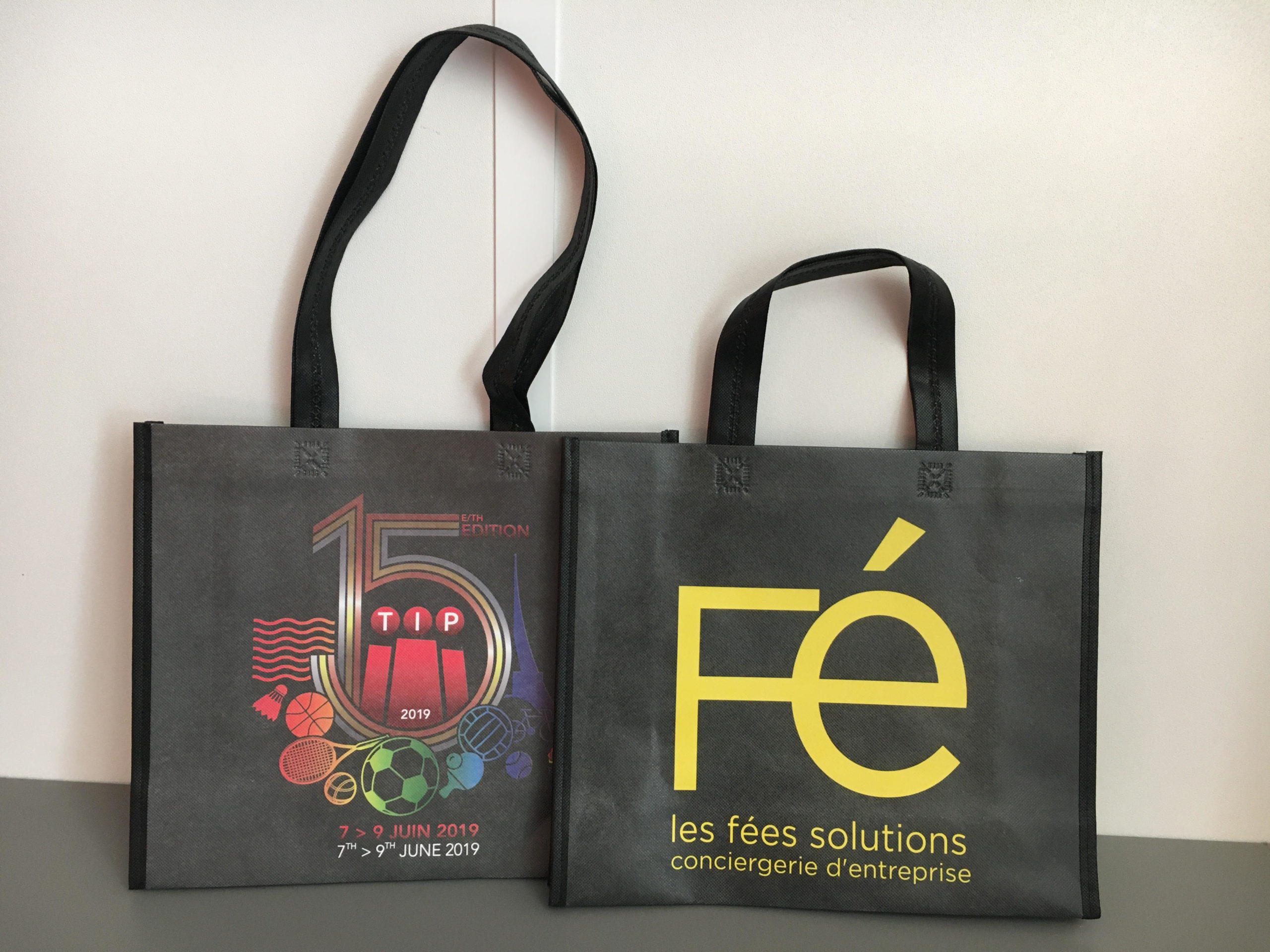 sacs soudés noir Fé Publicibags