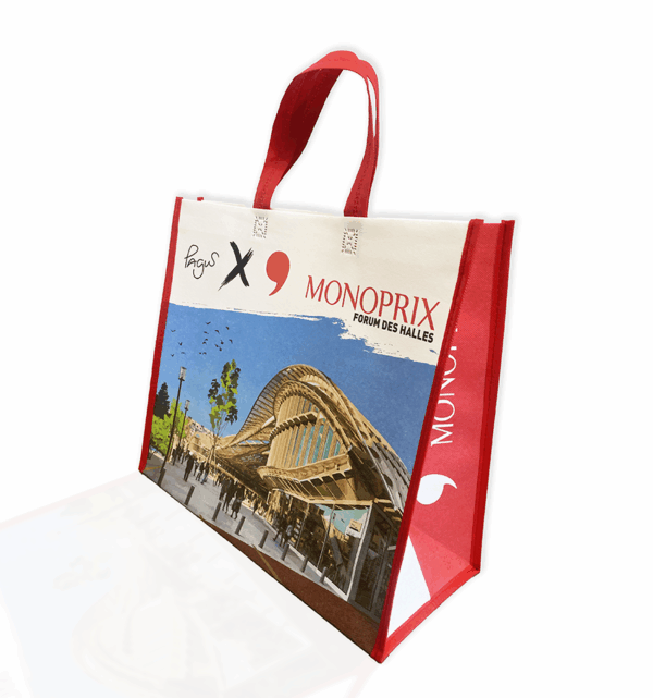 sac pub monoprix les halles PP enduit