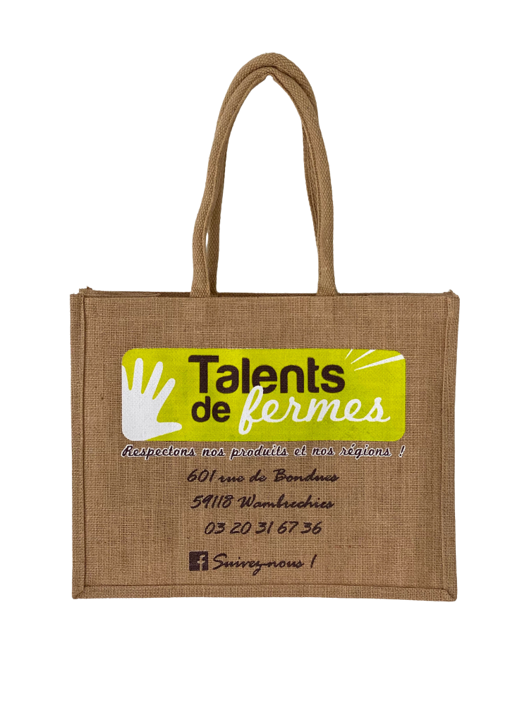 Sac toile de jute personnalisé publicitaire - Publicibags