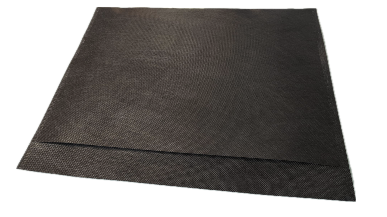 Pochette ordinateur plate en rPET noir recyclé Publicibags